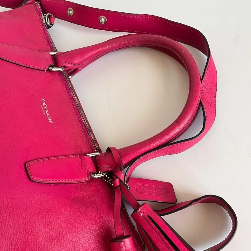 Coach Molly Satchel East West 21132 Top Handles Adjustable Shoulder Strap